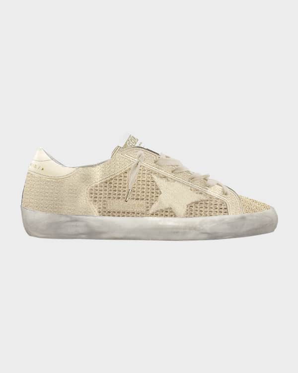 Golden Goose Purestar Mixed Leather Low-Top Sneakers | Neiman Marcus
