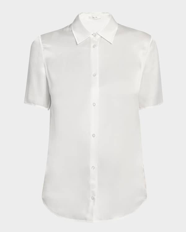 Jil Sander Crochet Flower Knit T-Shirt | Neiman Marcus