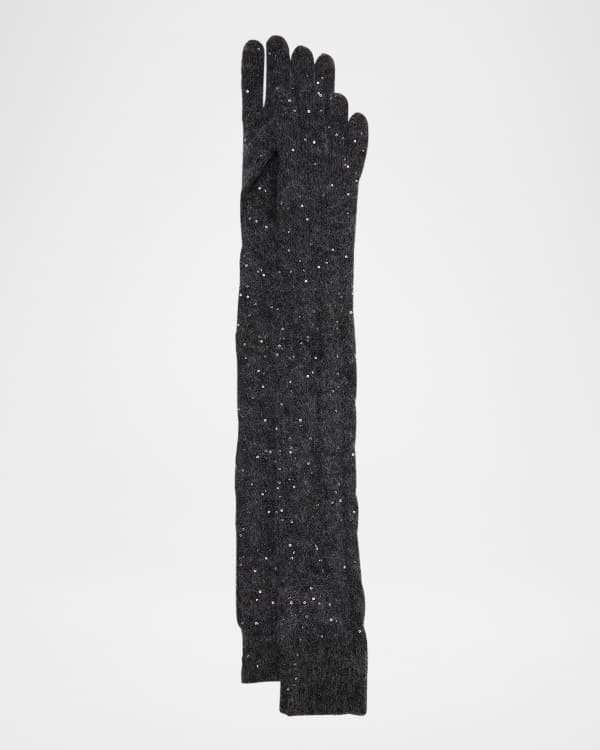 手袋 BRUNELLO CUCINELLI LONG GLOVES Long gloves for Woman in Black | Brunello Cucinelli