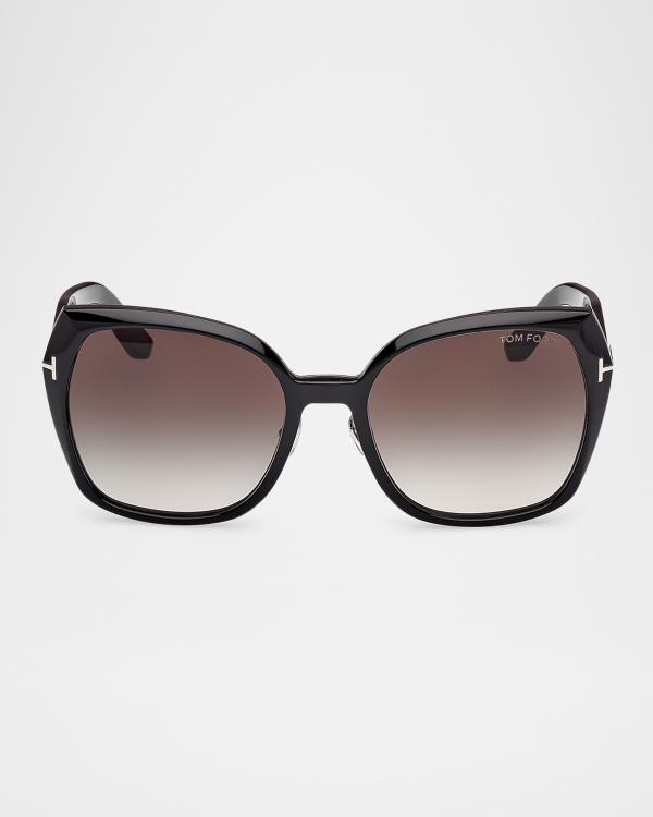 TOM FORD Simona Cat-Eye Metal & Acetate Sunglasses | Neiman 