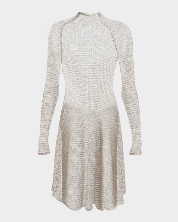 【送料&関税込】Alaia Half Zipped Long-sleeved Mini Dress Alaïa Half Zipped Long-Sleeved Mini Dress in White | Lyst UK