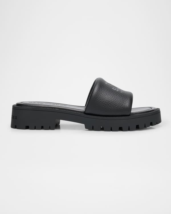 Marc Jacobs J Marc Leather Slide Sandals | Neiman Marcus