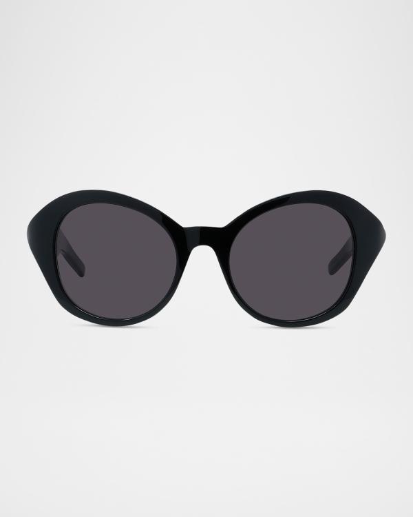 Versace Greek Key Geometric Sunglasses (Acetate) w/ detachable chain. VERSACE Greca Chain Sunglasses in Black | FWRD main image 2