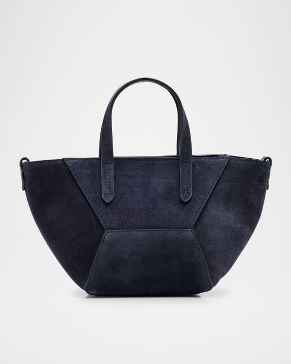 Givenchy Voyou Mini North-South Tote Bag in Metallic Leather