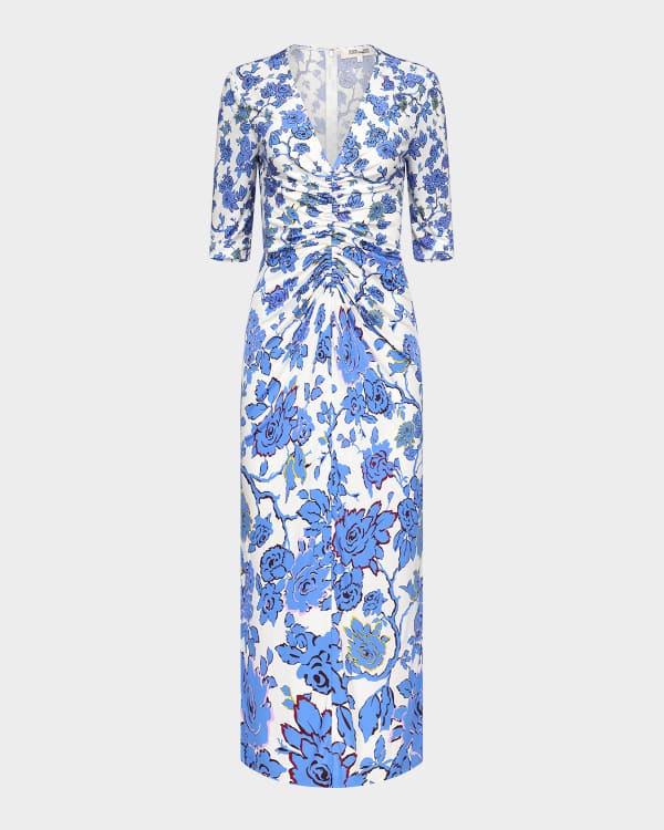Diane von Furstenberg Jessel Dolman-Sleeve Sequin Maxi Dress