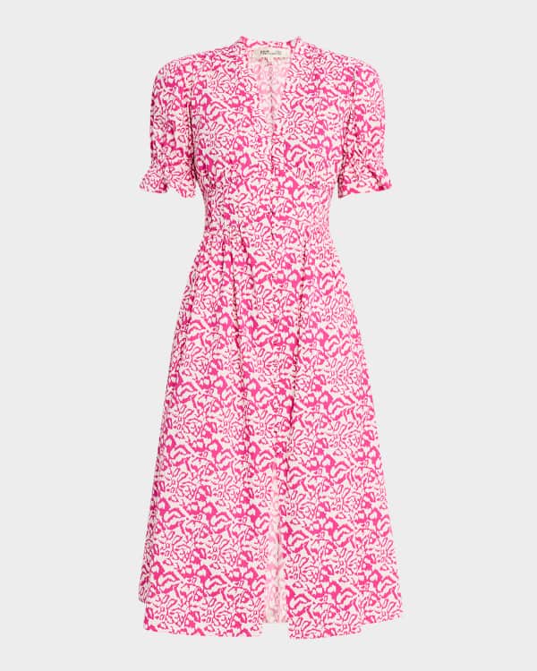 Diane von Furstenberg Blaine Floral-Print Midi Shirtdress