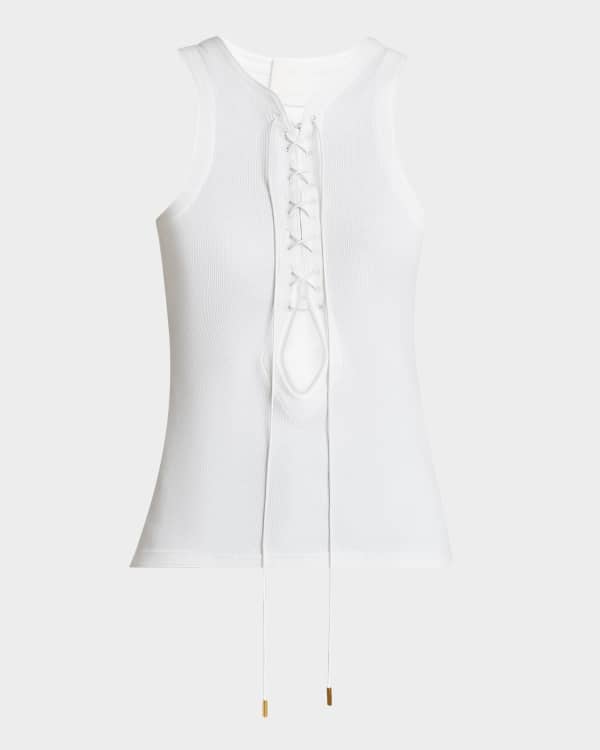 Givenchy Sleeveless Knit Peplum Tank Top | Neiman Marcus
