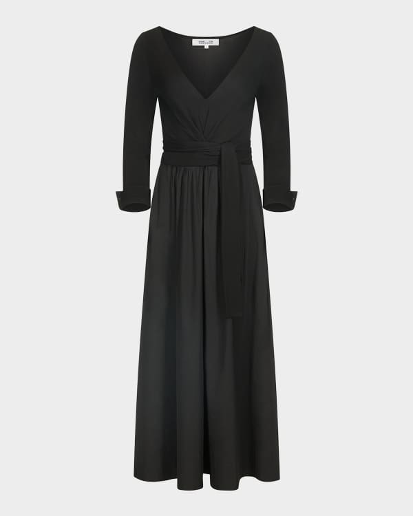 Brochu Walker Newport Cap-Sleeve A-Line Midi Dress | Neiman