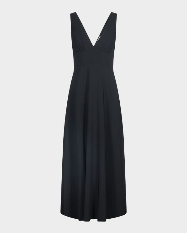 Diane von Furstenberg Eleora Flocked One-Shoulder Maxi Dress