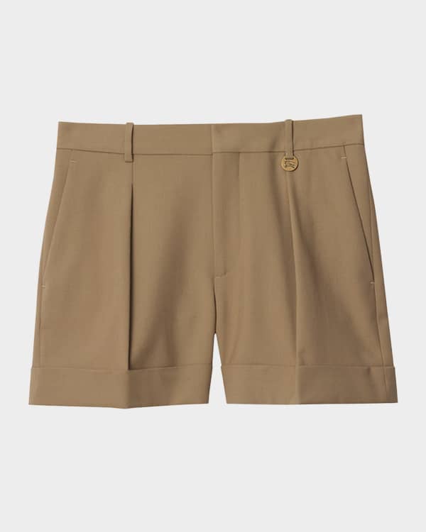 Versace Strawberry Garden Silk Twill Shorts | Neiman Marcus