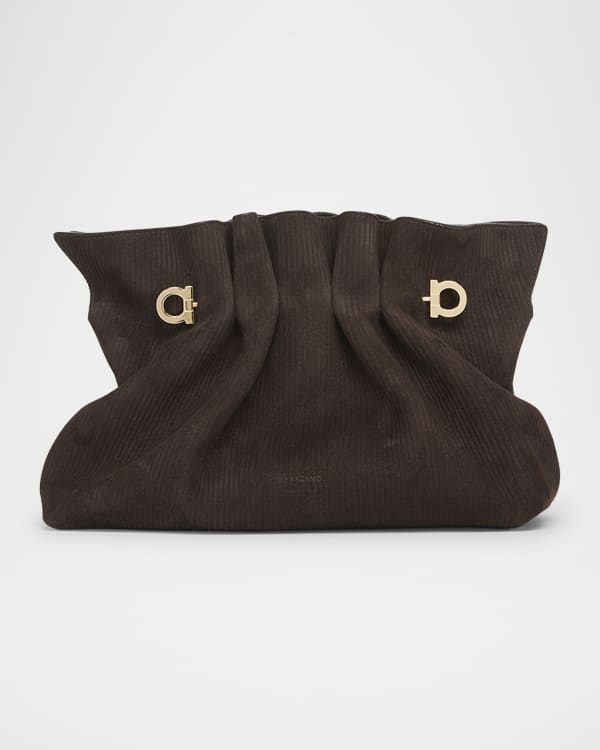 Bottega Veneta Medium Intrecciato Denim Pouch | Neiman Marcus