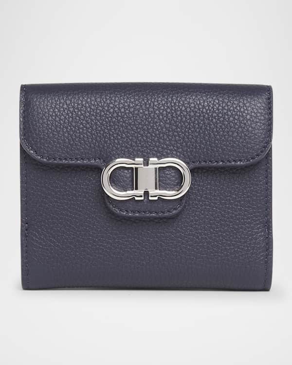 SALE♪関税込【FERRAGAMO】GANCINO ZIP WALLET Salvatore Ferragamo Gancini Zip-Around Long Wallet BK×RD