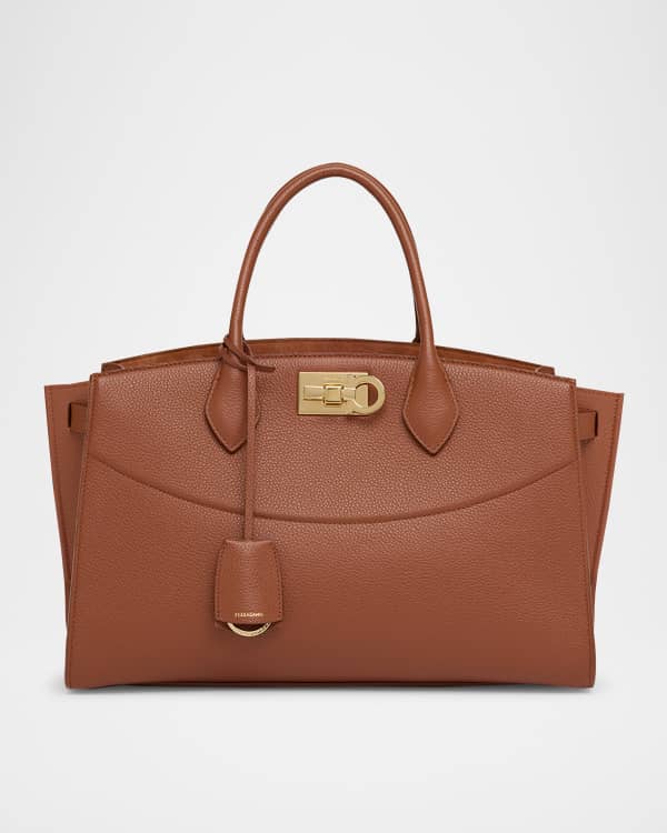 SALE♪関税込【 FERRAGAMO】East／West レザートートバッグ Ferragamo East／West レザートートバッグ | グレー | FARFETCH JP