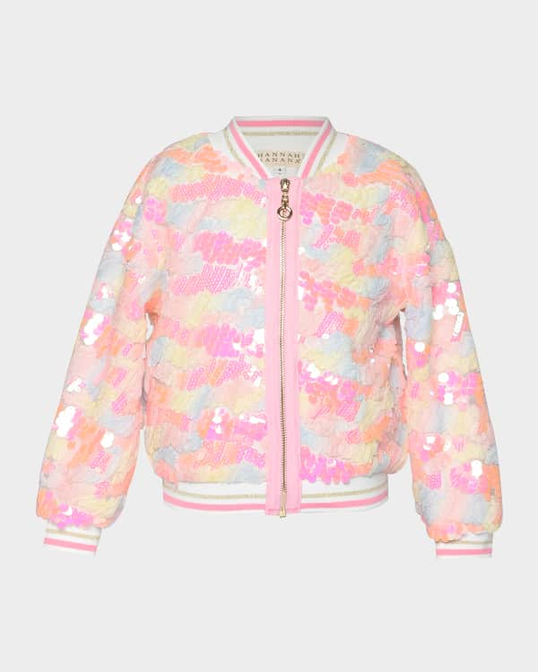 Konges Slojd Girl's Starla Sequin Cherry-Print Jacket, Size