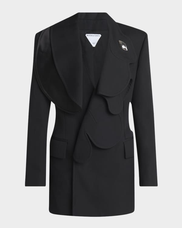 Balmain 2-Button Glitter Polka-Dot Velvet Jacket | Neiman Marcus