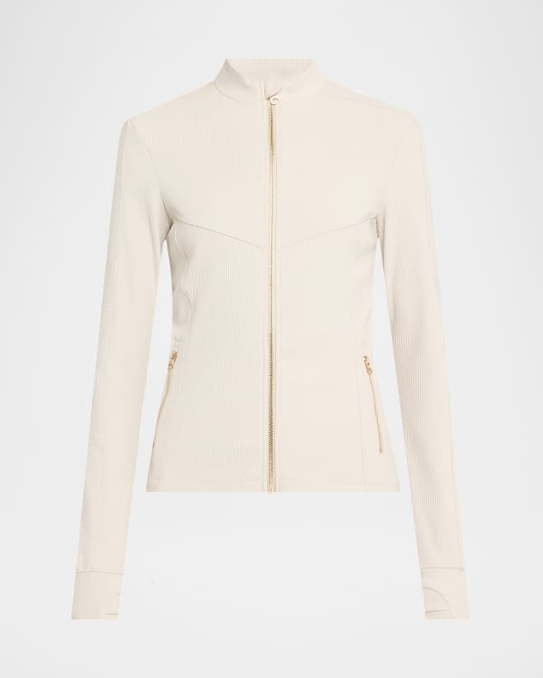RECTO Signature Cropped Zip Jacket | Neiman Marcus