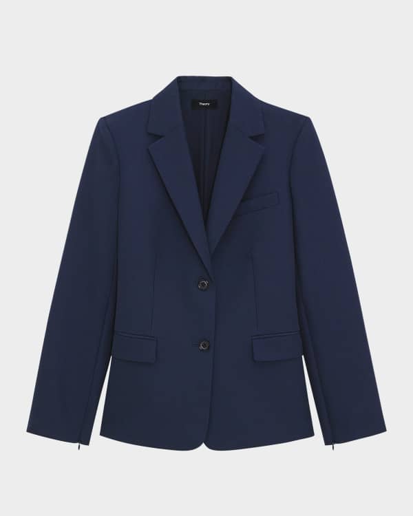 Theory Single-Breasted Two-Button Blazer | Neiman Marcus