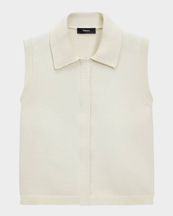 Theory Clairene Luxe New Divide Vest | Neiman Marcus