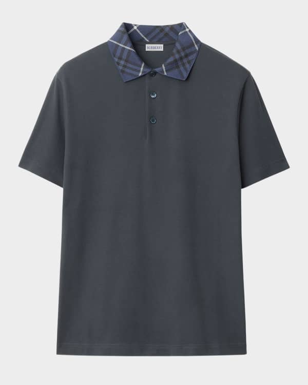 Men's Cody Check-Collar Polo Shirt
