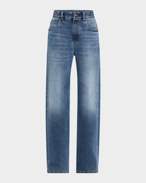 Brunello Cucinelli Tropical Wool Straight-Leg Tailored