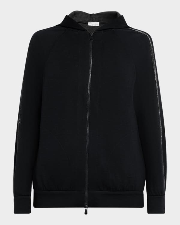 Loewe Anagram Jacquard Hooded Shirt | Neiman Marcus
