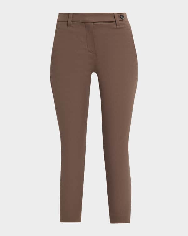 Saint Laurent Double-Pleated Straight-Leg Wool Pants | Neiman Marcus