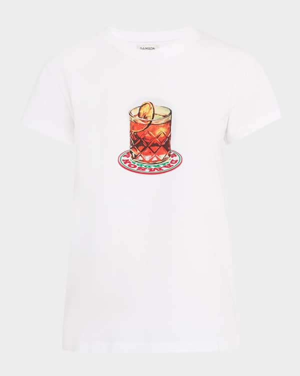 Maje Orange Graphic T-Shirt | Neiman Marcus