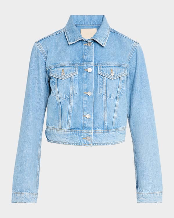Rag & Bone Featherweight Cora Collarless Denim Jacket