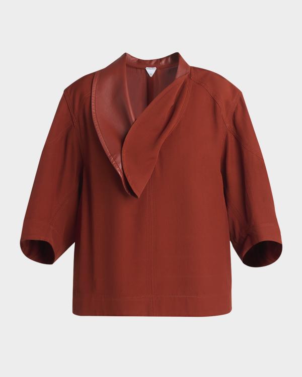 THE ROW Bec Short-Sleeve Button-Front Shirt | Neiman Marcus