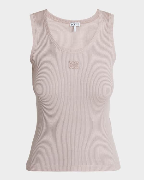 Zimmermann Rib-Knit Scoop-Neck Tank Top | Neiman Marcus