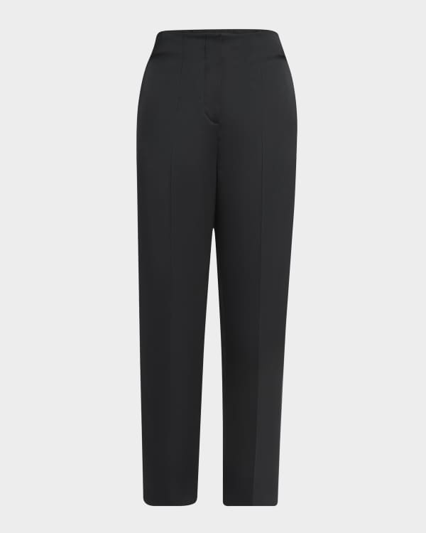 パンツ GIORGIO ARMANI FW25 TROUSER (GW001972 TE10814 U8091) Giorgio Armani Fluid Wool Straight-Leg Trousers | Neiman Marcus
