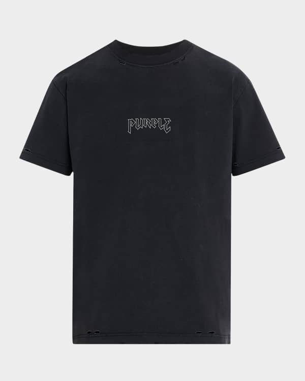 Tシャツ・カットソー PURPLE 'Liquid Wordmark' T-shirt Gray PURPLE Men's Liquid Wordmark Jersey T-Shirt | Neiman Marcus