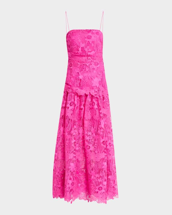 Pleated Floral-Print Halter Gown