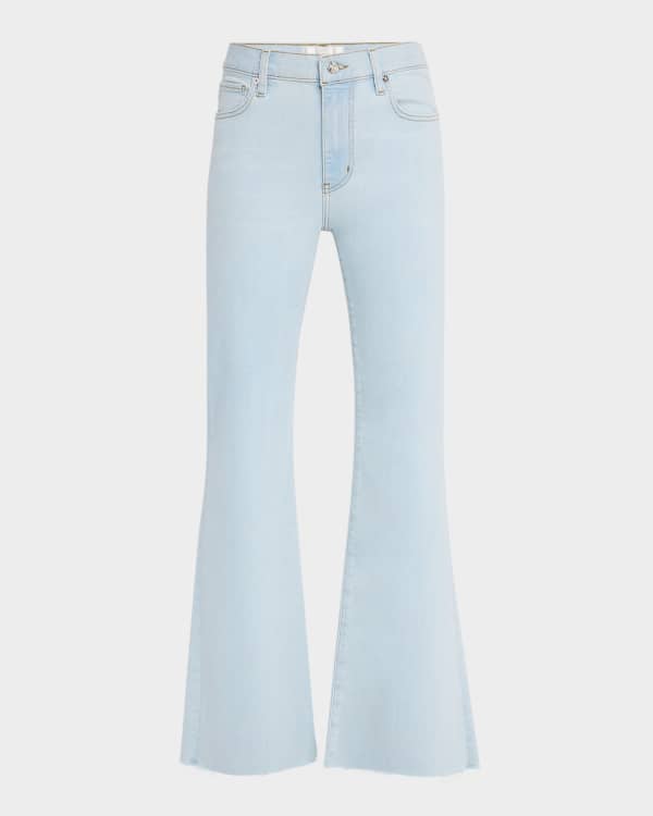 FRAME Le Easy Flare Released Fray Side Slit Jeans | Neiman
