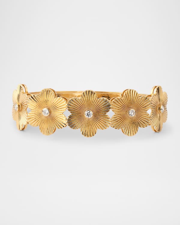 フラダンス Jude Jude Frances Lisse Alternating Kite Diamond Bangle in 18k