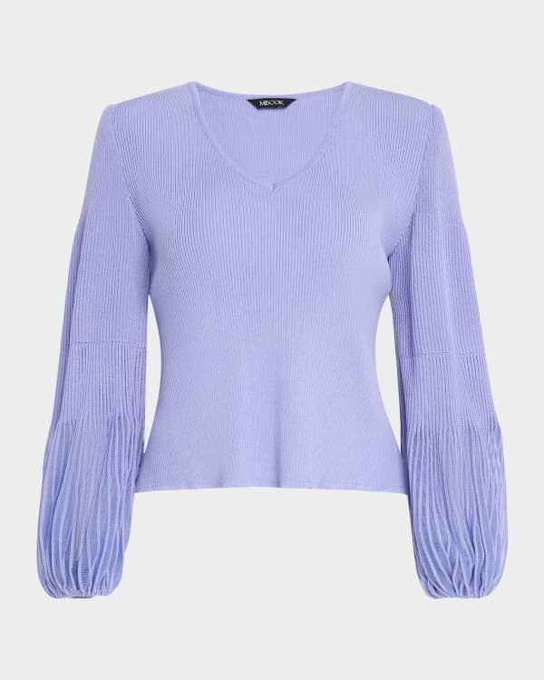 Cinq a Sept Lina Surplice Slim-Fit Long-Sleeve Top | Neiman