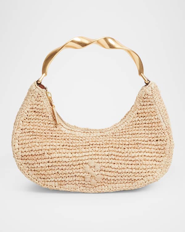 Nixi Raffia Twist Handle Bag in Natural main image 1