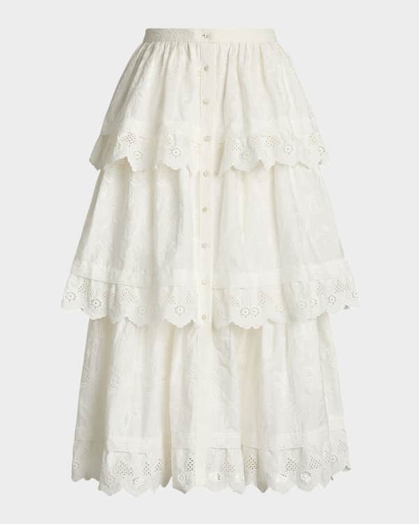 Valentino Garavani V-Logo Pockets Splittable Gabardine Midi