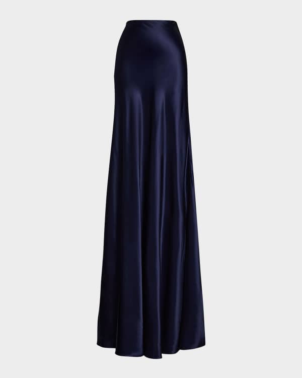 E.Stott Ellen Pleated High-Low Taffeta Midi Skirt | Neiman E.Stott Ellen Pleated High-Low Taffeta Midi Skirt | Neiman