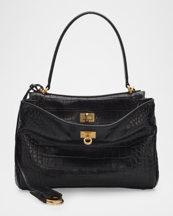 Balenciaga Rodeo Large Calfskin Leather Bag | Neiman Marcus