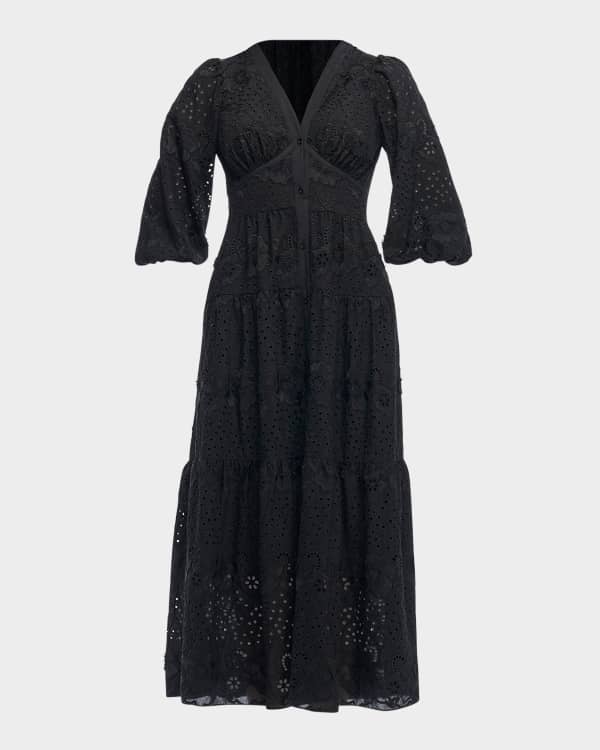 Brochu Walker Newport Cap-Sleeve A-Line Midi Dress | Neiman