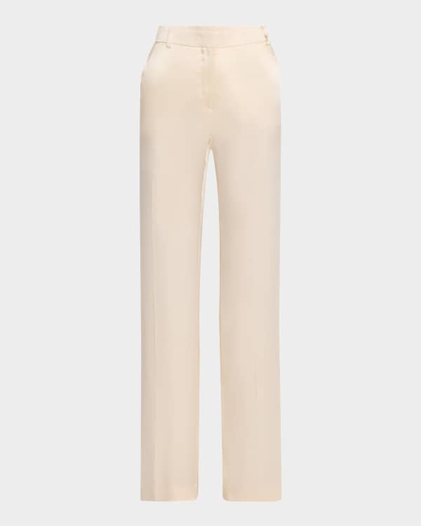 Max Mara Turbigo Straight-Leg Wool Trousers | Neiman Marcus