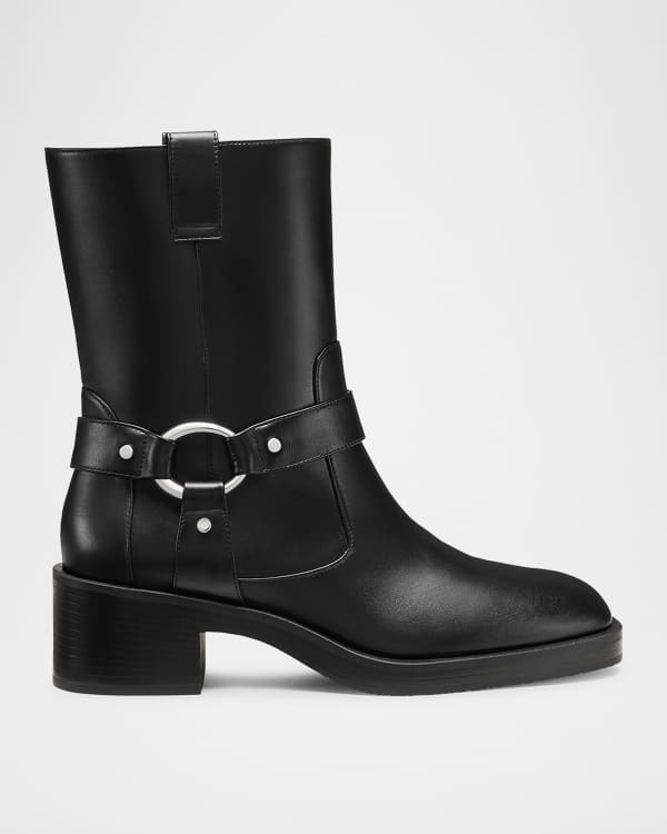 Stuart Weitzman Emerson Buckle Leather Tall Boots | Neiman
