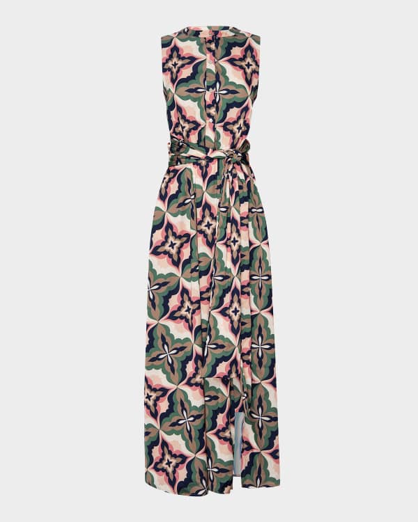 MISA Los Angeles Aubrey Tiered Ruffle Floral Chiffon Maxi
