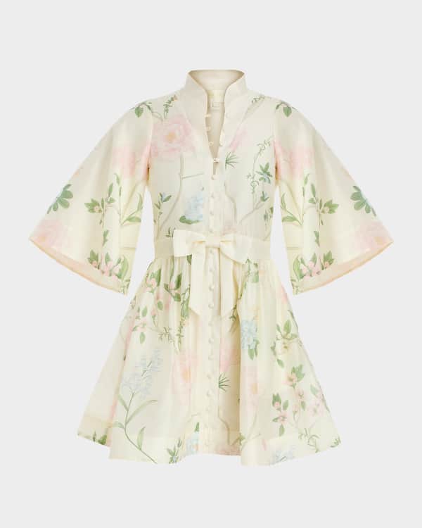 ALEMAIS Lula Belted Mini Dress | Neiman Marcus