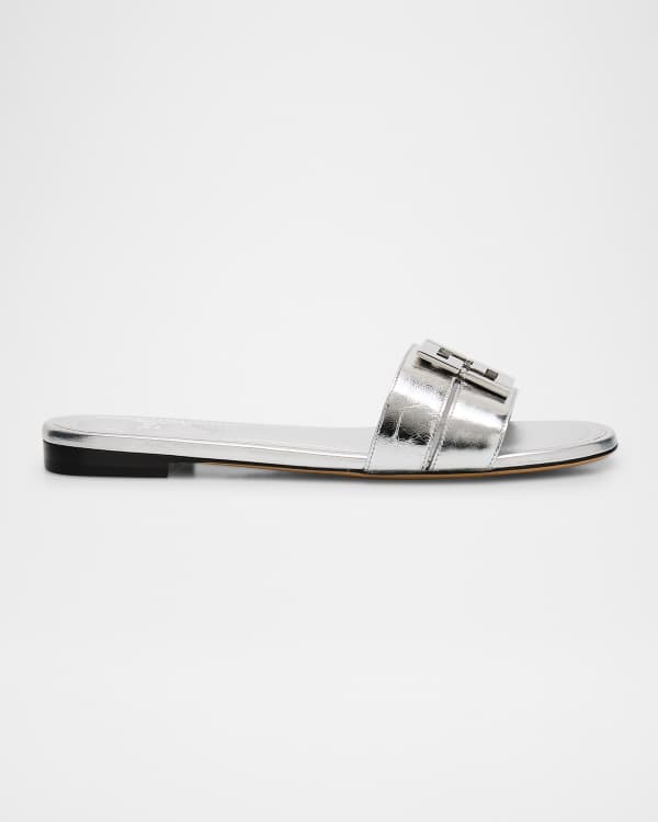 FF Tube Metallic Medallion Flat Sandals