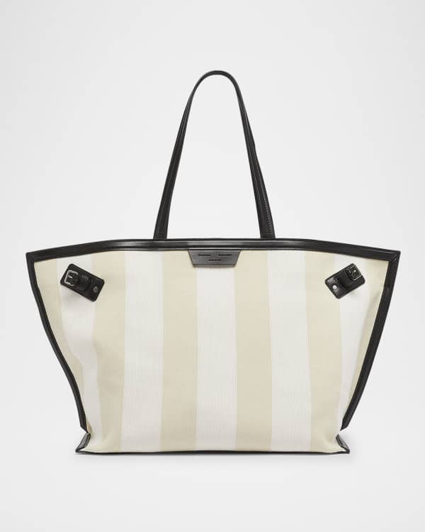 JIMMY CHOO Canvas Logo Tote/S バッグ Canvas Logo Tote | Ecru/Tan Canvas Logo Tote Bag | JIMMY CHOO
