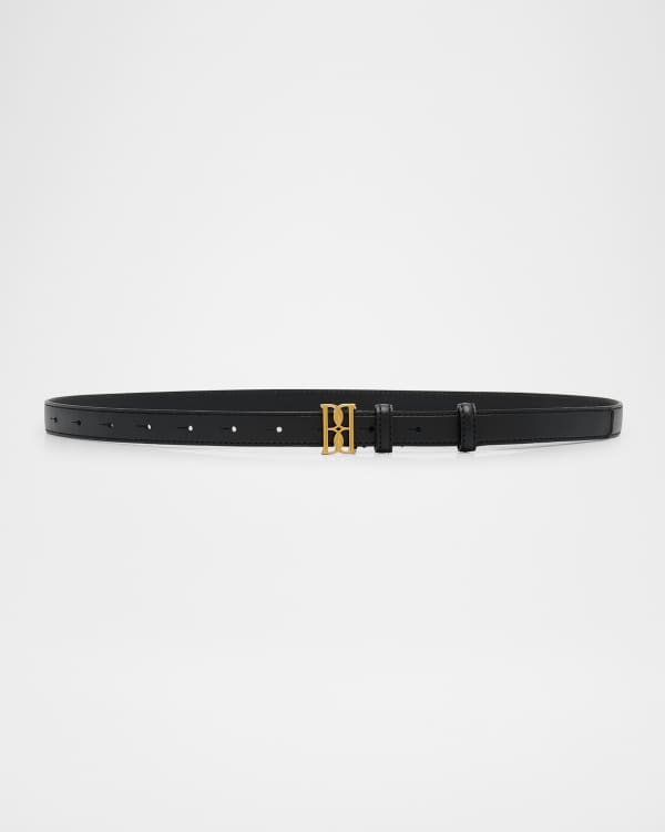 【関税込み】BY FAR ブラック Quadro ナッパレザー ベルト BY FAR Quadro Belt | Black | FARFETCH JO