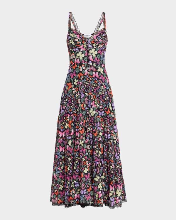 【完売必至】DIANE von FURSTENBERG Artie 花柄 ミディドレス Diane von Furstenberg Etta Tiered Floral-Print Sweetheart