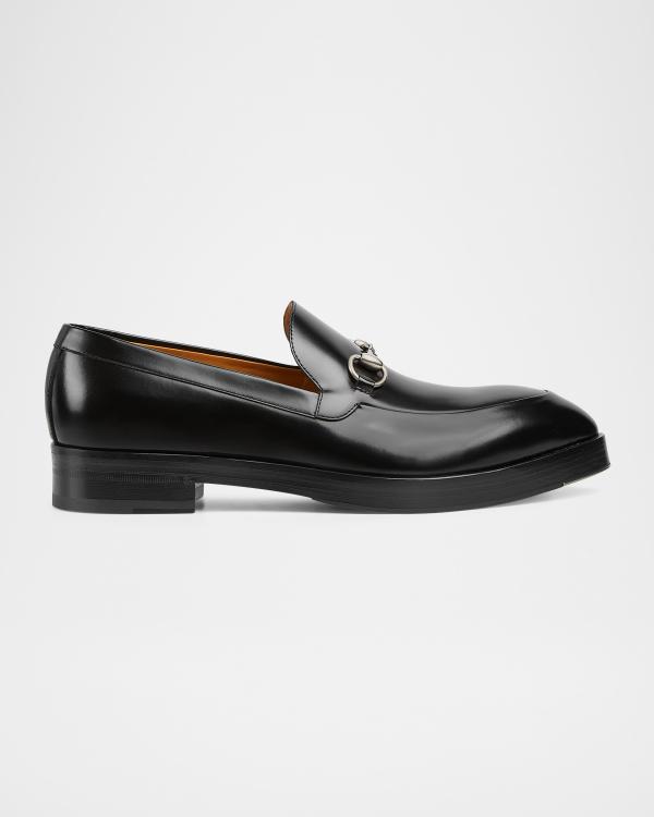 Gucci Men's Henry Leather Penny Loafers | Neiman Marcus